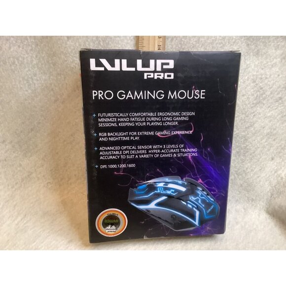 Lvlup Pro Gaming Mouse Ergonomic Design RGB Backlit Wired PC Gamer Accessory - Picture 2 of 3